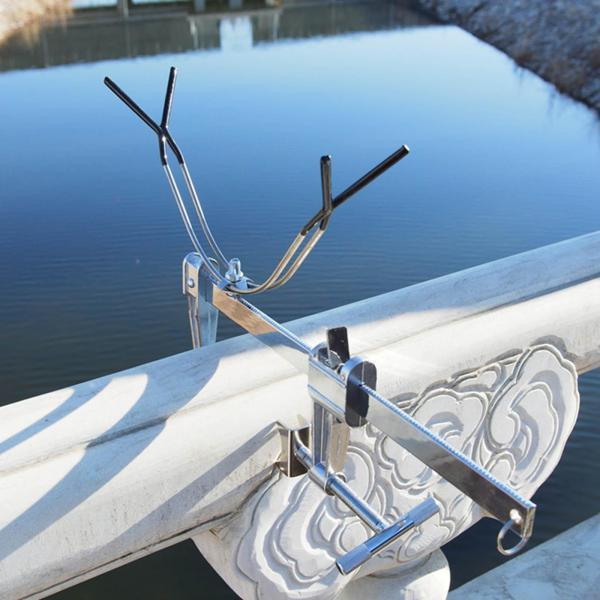 海の手すりカヤックボートのための橋釣り竿ホルダーポールブラケットサポート22x5cm