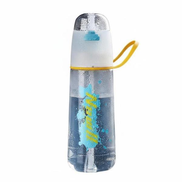スポーツスプレーボトル 2in1飲水ミスト ウォーターボトル 微細噴霧 瞬間クール 漏れ対策 携帯に便利 軽量ボディ 750ml 長時間補水 トレーニングや部活に適用