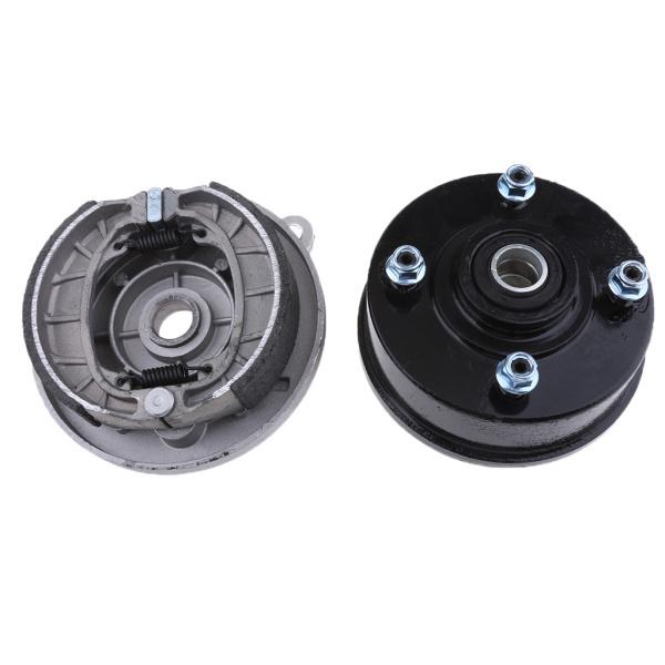 4スタッドドラムブレーキハウジングホイールハブ+シューズ110cc 125cc atvクワッド88mm左
