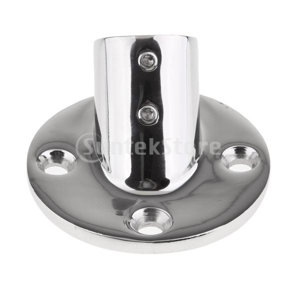 説明:真新しいボート手すり継手 45度1インチラウンドベース 1 "（25mm）レール/チューブ/パイプ用塩水環境で強い耐食性そして耐久性鏡のような外観と最新の船舶/ボート/ヨットにマッチする高光沢表面仕様:材質：316ステンレスカラー：シ...