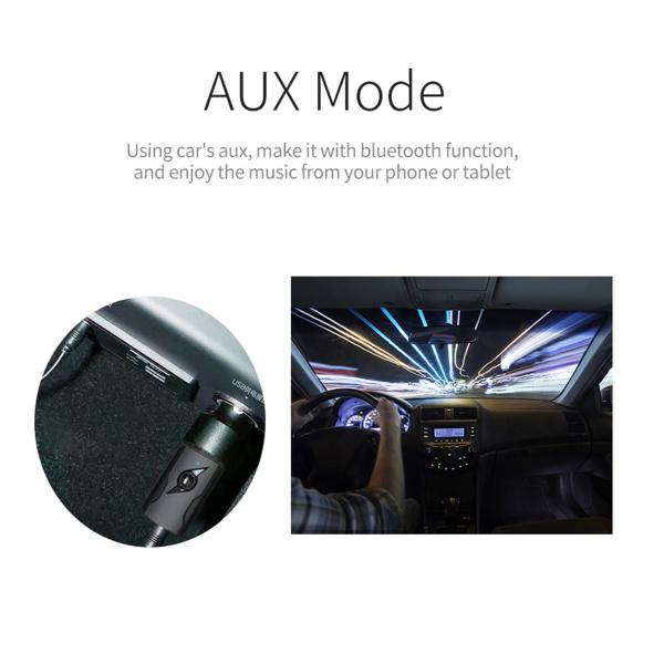 ミニUSBのBluetooth 5.0ワイヤレスオーディオトランスミッタおよびレシーバアダプターブラック