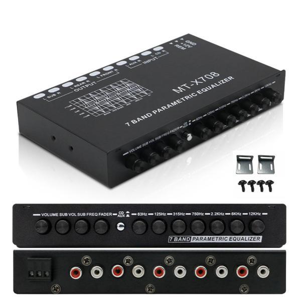 7 バンド パラメトリック カー オーディオ 調整可能 12V EQ : STK