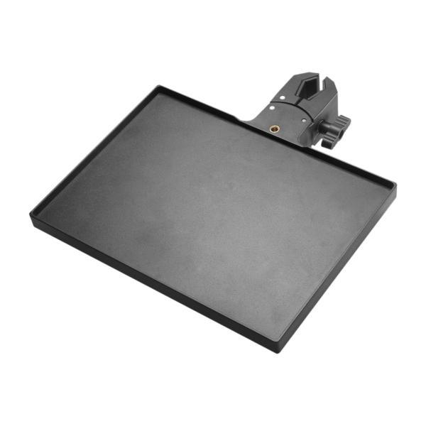 マイクスタンド ユーティリティシェルフトレイ クランプ付き 頑丈なアクセサリー 高さ調節可能 27.5x20.5cm
