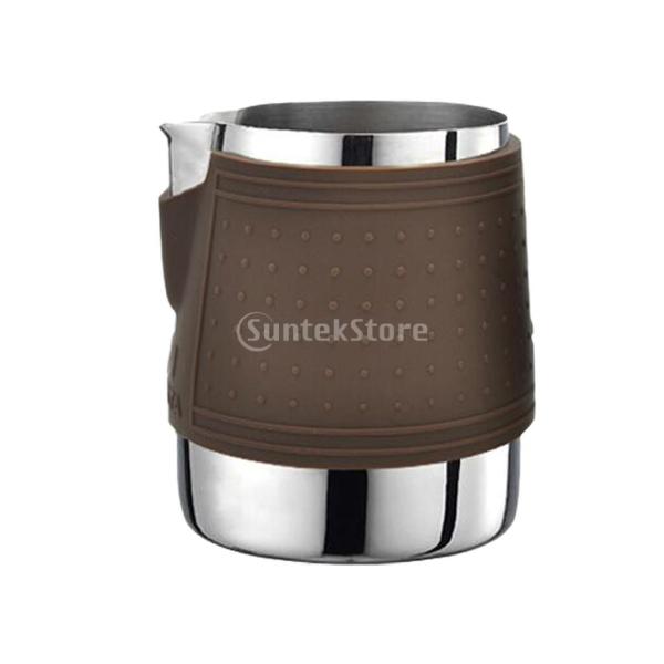 説明:ステンレス製、耐久性に優れています偉大な熱伝導率、簡単にコーヒーの泡立ち絶妙なシリコーンボディ、アンチスリップデザイン、断熱のためのgret 発泡口のデザインカップで美しくてプロフェッショナルなカプチーノコーヒーや様々なスタイルを作る...