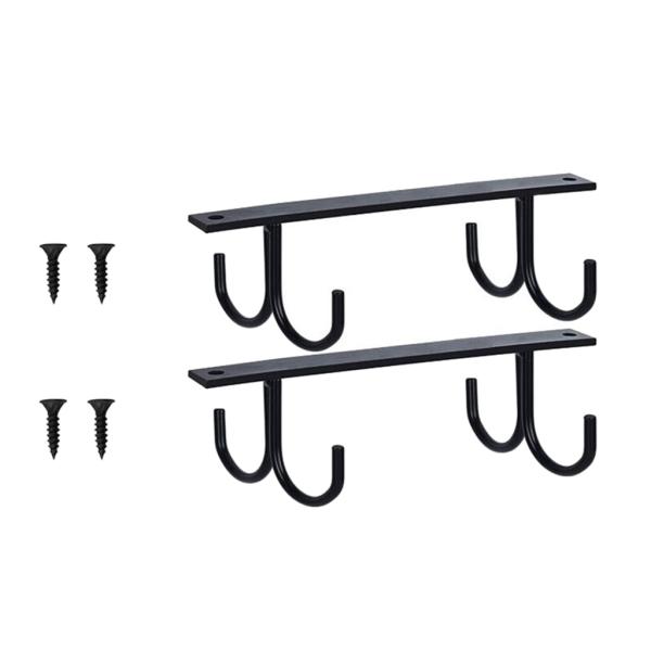 説明:コーヒーカップ.調理器具.食器用布.手袋.鍋/フライパンを吊るすのに適した多機能キッチンフック.4つのフックが付いた素朴なマグラックは.キャビネットやカウンターの下にマグカップをしっかりと保持します.これは.小さなキッチンからオーガナ...