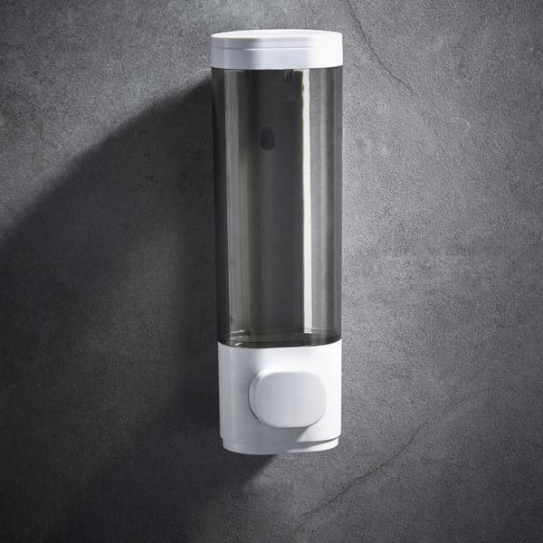 説明:手動石鹸ディスペンサー:300mlの手動石鹸ディスペンサー.詰め替え可能.再利用可能.大容量.頻繁に石鹸を交換することは避けてください.家族に便利です.耐久性があり長持ち:プレミアムABSプラスチック製の壁掛け式液体石鹸ディスペンサー...