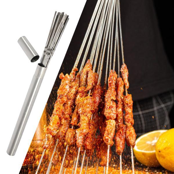 バーベキュー用のワンオフ長い串　物が大きい為手渡しに限ります 竹製バーベキュー串20cm 50本入 - アウトドア・キャンプ用品