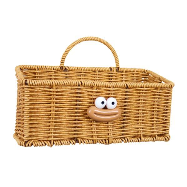 説明:[耐久性のある素材]: 吊り下げ収納バスケットは高品質の素材で作られており.模造籐の手織りで.エレガントで美しく.耐久性があります.掃除やメンテナンスも簡単です.[シングルハンドルデザイン]: バスケットを壁.ドア.ブランコ.鏡など好...