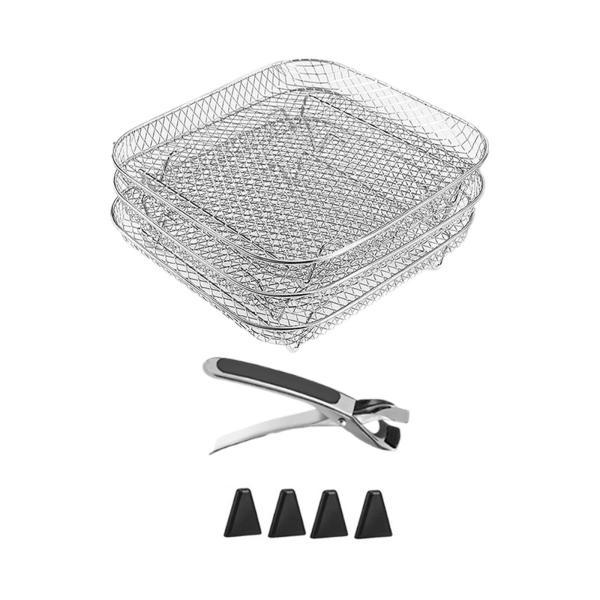 説明:[食品グレードの素材]: エアフライヤーラックは304ステンレススチール製で.頑丈な構造で変形しにくく.丁寧に磨かれており.品質が保証されています. [機能]: このエアフライヤーラックは.個別に使用することも.積み重ねて使用すること...