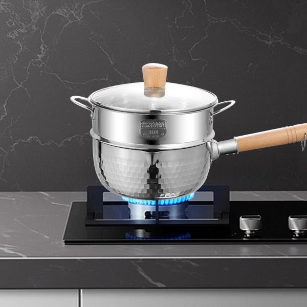 18cm 鍋 蒸し器と蓋付きステンレス製ソースパン : STKショップ - 通販