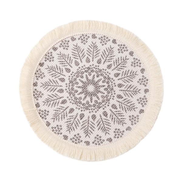 説明:[素材]: このボヘミアン マンダラ スタイルのプレースマットは綿糸で作られており.耐久性と耐熱性に優れています.ダイニング テーブルを水しぶきや汚れから守るのに最適です. [多用途]: 屋内でも屋外でも日常使いに最適なこのプレースマ...