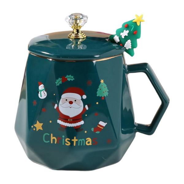 説明:[クリエイティブデザイン]サンタクロースの置物が付いたクリスマステーマのマグカップ.斬新で装飾的.自宅.オフィス.カフェ.レストランなどに最適. [プレミアム素材]クリスマスコーヒーカップは上質なセラミック素材で作られており.質感が優...