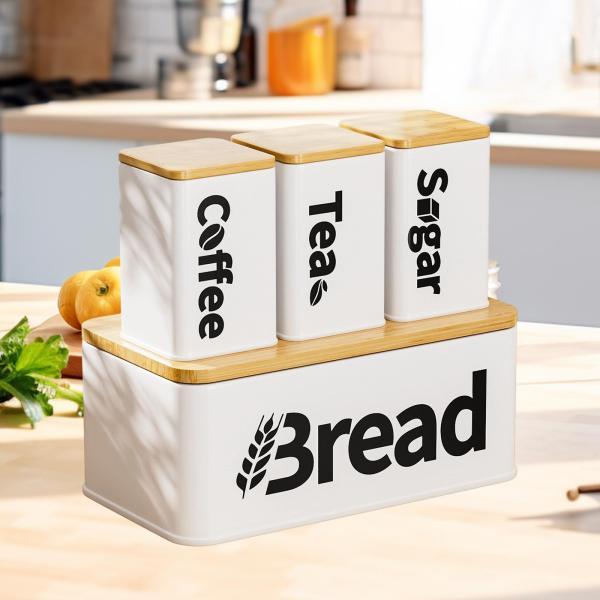 説明: [プレミアム素材]ブレッドボックスは鉄製で.環境に優しい竹製の蓋が付いています.強度と自然な優雅さを兼ね備え.長期間使用でき.スタイリッシュな外観です. [気密性抜群]パン保存容器の竹製蓋は密閉性に優れ.空気や湿気から守り.焼き菓子...