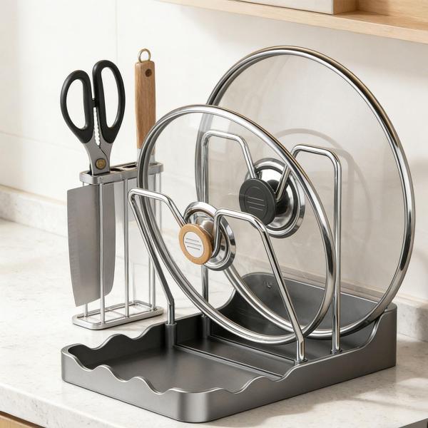 説明:[多用途]鍋蓋.まな板.スプーン.その他のキッチンツールを便利に収納でき.カウンタートップを整理整頓できます. [素材]高品質のPPとステンレススチールで作られており.長期間の強度と錆や変形に対する耐性を備えています. [コンパクト]...