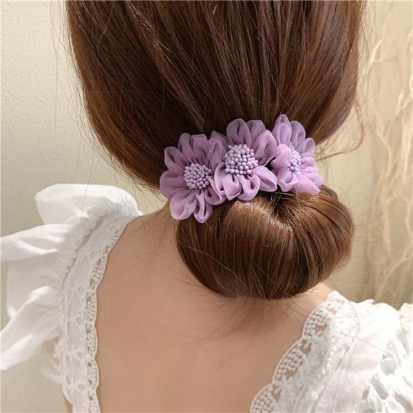 ファッション女性上品な巧みなお団子メーカーヘアバンドヘッドバンド使いやすい紫 Stkショップ 通販 Yahoo ショッピング