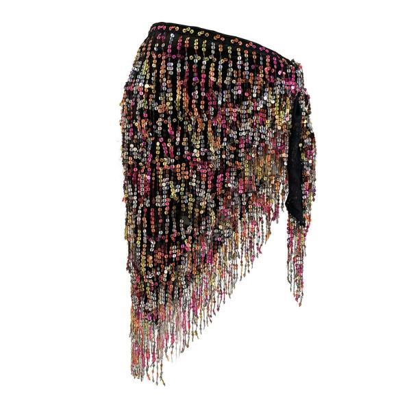 説明:デザイン: 女性のスパンコール タッセル スカート.輝きと美しい.さまざまなダンス プロムに最適です.素材: このベリーダンス ヒップ スカーフは.繊細で快適なスパンコールとタッセルで作られています.多用途: ベリーダンス ヒップ ス...