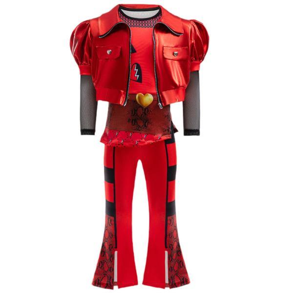 子供用コスプレ衣装小道具 ジャケットトップとパンツ 女の子パーティーロールプレイ用 130 cm