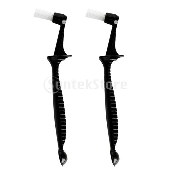 説明:でコーヒークリーニングツールエスプレッソマシングループヘッド用長さ23cm / 9インチユニークなデザインと水をそらすフィン強く長持ちするナイロン剛毛パッケージに含まれるもの: 2本コーヒーマシンブラシ.........