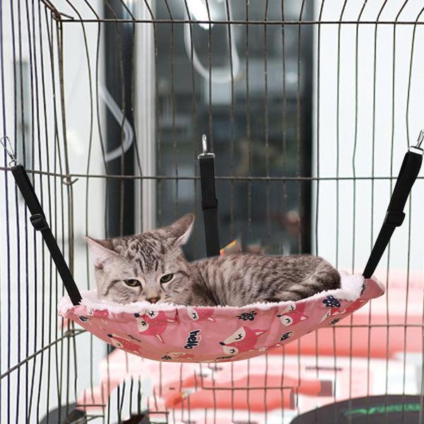 説明:猫ハンモックハンモック:高品質の生地.豪華な裏地.小さなペットが遊んだり.寝たり.休んだりするのに快適な場所を提供します調節可能: フックストラップの長さは調節可能で.使いやすいです.お手入れ簡単: この猫用ハンモックは手洗いまたは洗...