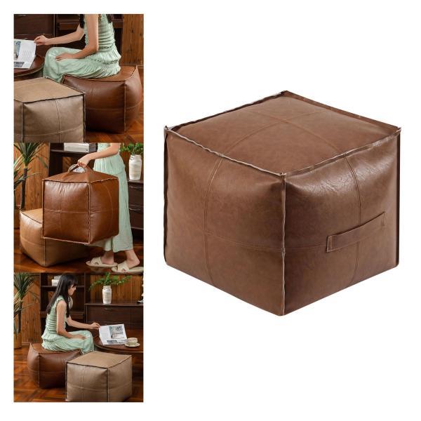 説明:[丈夫な素材]モロッコのプーフオットマンカバーはPUレザー製で.快適で頑丈.シンプルでエレガント.ファッショナブルでスタイリッシュです.[オットマンカバーサイズ]充填後のサイズは約45cmx45cmx40cm/17.72インチx17....