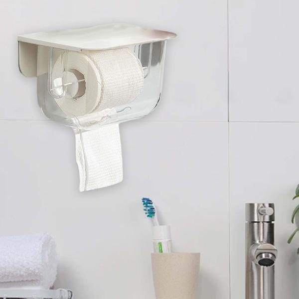 説明:[壁掛けデザイン]: このトイレット ペーパー ホルダーは穴を開ける必要がなく.壁に貼り付けるだけです.壁面を傷つけず.省スペース.見た目もすっきり美しく.[耐久性のある素材]: バスルームティッシュボックスはHIPS素材で作られてお...