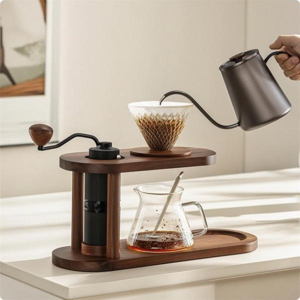 コーヒー器具収納スタンド 卓上型 ドリップスタンド ナチュラル 自宅カフェ用