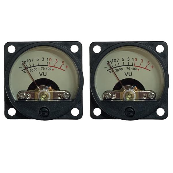 2個のアナログVUメーターパネルキットデシベル/レベルテスターアンプ500uACQ-39W