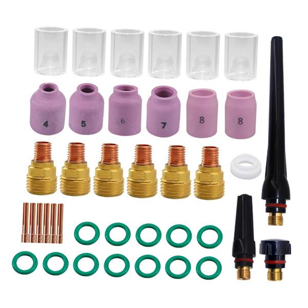 仕様:材質:ガラス+真ちゅう+セラミックサイズチャート:パッケージサイズ:25x17x5cm / 9.84x6.69x5inchパッケージに含まれるもの: 1 x＃453N58アルミナノズルガスレンズカップ6.5mm1/4 " 1 x＃55...