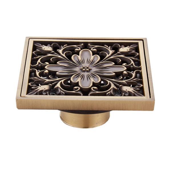 説明:バスルームアクセサリー:ヨーロピアンスタイルのフロアドレンアンティーク真鍮シャワーフロアドレンバスルームデオドラントスクエアフロアドレンストレーナーカバー格子材質:真ちゅう製の床排水路を一体成形し.材料を厚くし.変形なし.破壊なし.崩...