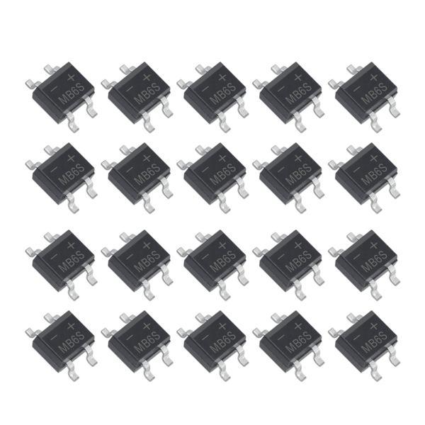 MB6S ダイオード ブリッジ整流器 600V 0.5A SOP-4 家庭用電化製品用