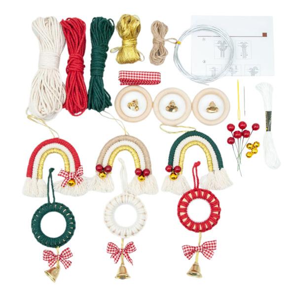 クリスマスマクラメキット手作り織りDIY用品子供大人のための材料