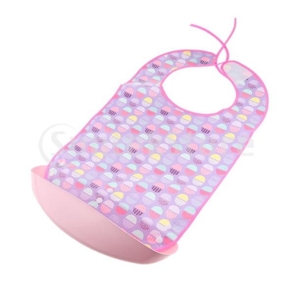 説明:それはきれいになること容易なTPUの柔らかい布.防水.反オイルおよび反汚損から成っています. 首部分に調節可能なロープ.離陸するのに便利. 下のポケットは.食べたときに漏れた食べ物や飲み物を保持し.それらが衣服や床に落ちるのを防ぎます...