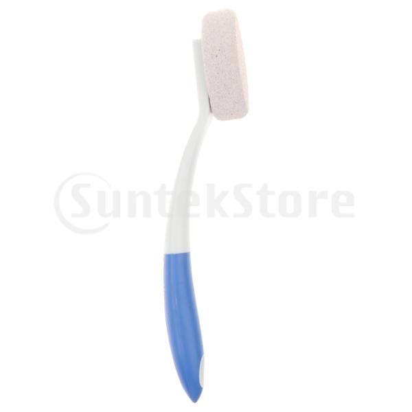 説明:ロングハンドル軽石石ブラシハードデッドスキンリムーバーペディキュア角質除去フットケア足.手.肘.膝.その他の乾燥肌の角質をやさしく落とし.足元をなめらかに保ち.ご家庭のペディキュアに最適です.美しく作られた軽石は.持ちやすく使いやすい...