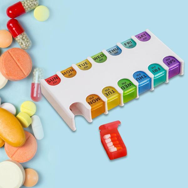 説明:[ポータブルデザイン]: このピルケースは取り外し可能なデザインで.14個のコンパートメントをそれぞれ独立して取り外して使用できます.外出先でも便利にお使いいただけます. [2週間分の薬の管理]: 14個の独立したコンパートメントを備...