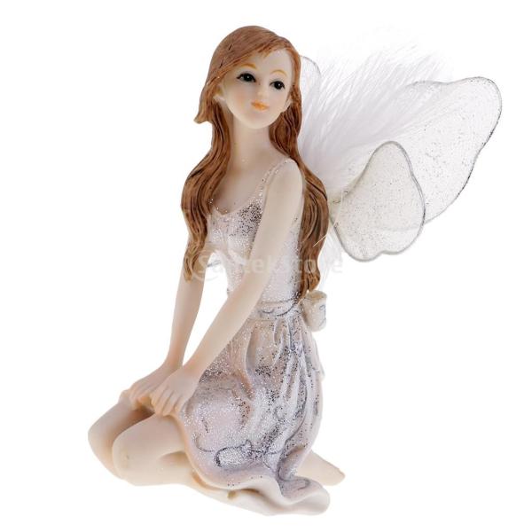 樹脂 家の装飾 置物 天使 飛行の妖精 人形 ギフト 2種選ぶ 可愛い 美しい 工芸品 - スタイル1