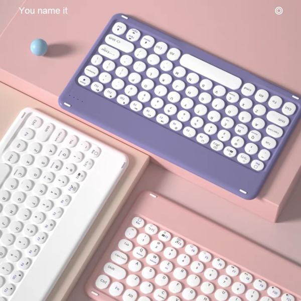 22最新作 Bluetoothキーボード充電式ユニバーサルシンタブレットスマートフォン用ホワイト キーボード Fdctheclub Com