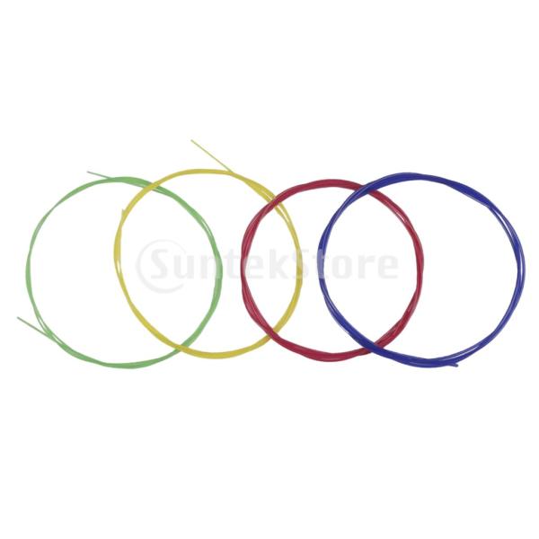 説明:ウクレレギター用アクセサリーのためのナイロンウクレレ弦。 高度に研磨された滑らかな表面。 明るくクリアなサウンド、素早い応答。 ウクレレ、ウケ、ギターの交換に最適です。 材質：ナイロンサイズチャート:直径：4：0.56mm第3：0.7...