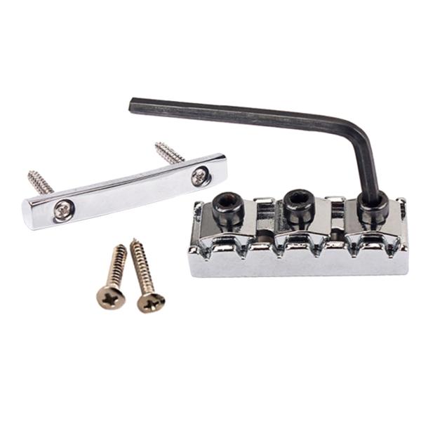 説明:トレモロシステム用の長さ42mmのエレキギターヘッドストックストリングリテーナーバーテンションバーギターパーツ用の42mmギターロックナットストリングロック.弦の摩擦を減らして弦を保存する4つの取り付けネジが付属しています100%新品...