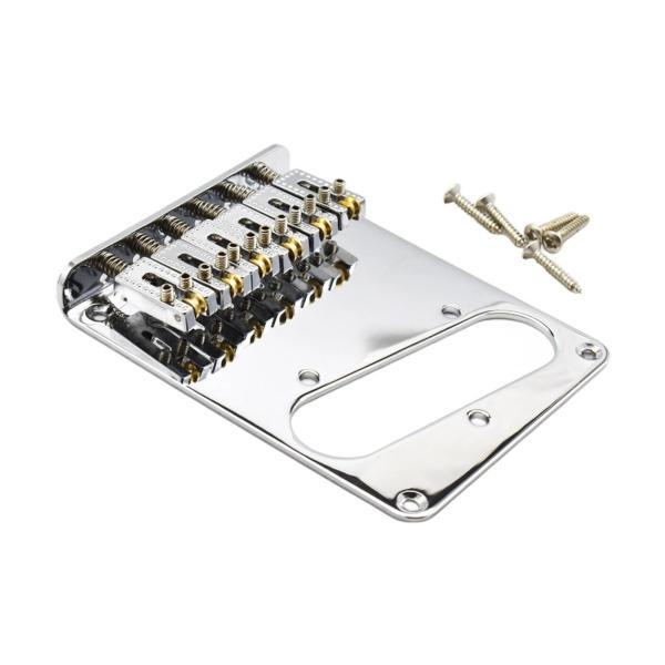 エレキギター用ブリッジ部品 6個セット エレキギターブリッジ ギターパーツ 6弦メタル用 取り付けネジ交換用