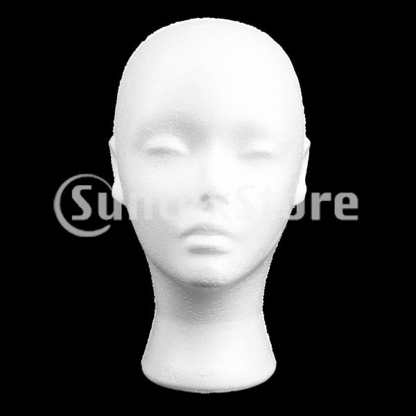 マネキン 頭 マネキンヘッド 頭部モデル 女性 発泡スチロール かつら