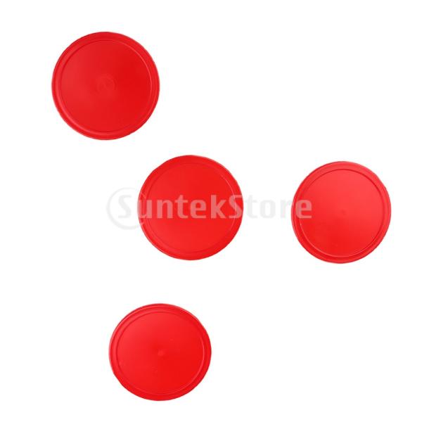 説明: 3つのサイズ(2 ".2.3".2.5 ")の4つの赤いパック軽量で耐久性のある良質の素材で作られていますゲームルームに適したホームテーブルで使用できます子供用のミニサイズ.大人用またはプロのプレーヤー用の大型サイズあなたのエアホッ...