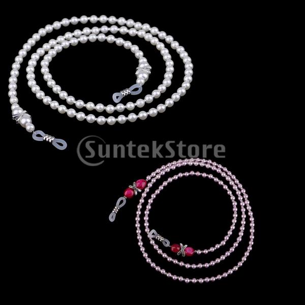 説明:眼鏡、読書用眼鏡、サングラス、眼鏡などに適しています。 アンチスリップフックホルダー、あなたの眼鏡をしっかりと安全に保つ; ファッショナブルなデザインは、また、衣類のネックレスとして使用することができます。  65cm / 25.6イ...