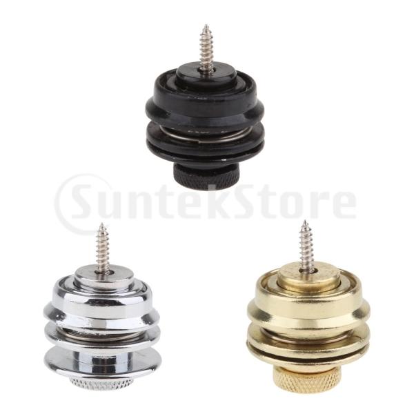 ギターストラップボタンロックストラップロックギターバックルスキッドプルーフアコースティックエレクトリックベースストラップ部品です。セキュリティギターのストラップロックは、あなたのストラップを付けたり外したりするのを簡単にします。使用するのに...