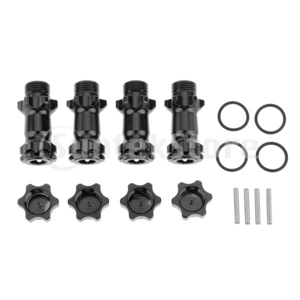 HSP 94087 1/8 RCカーパーツ アルミ合金 17mm ホイール六角ハブ 30mm 延長アダプター キャップ付き 全5色