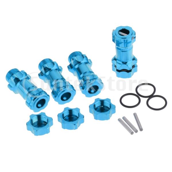 HSP 94087 1/8 RCカーパーツ アルミ合金 17mm ホイール六角ハブ 30mm 延長アダプター キャップ付き 全5色