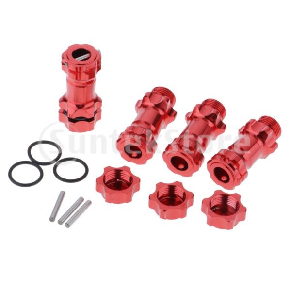 HSP 94087 1/8 RCカーパーツ アルミ合金 17mm ホイール六角ハブ 30mm 延長アダプター キャップ付き 全5色