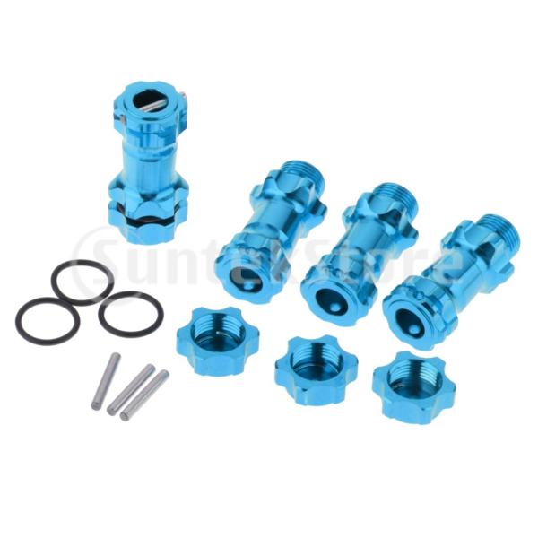 HSP 94087 1/8 RCカーパーツ アルミ合金 17mm ホイール六角ハブ 30mm 延長アダプター キャップ付き 全5色
