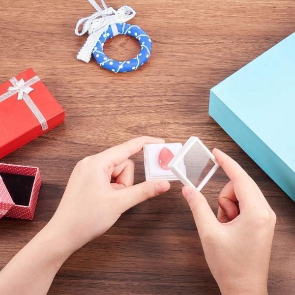 ルースケーストレー 四角 クリア ディスプレイ ビーズ ダイヤモンド 収納 3cm 4cm 5cm