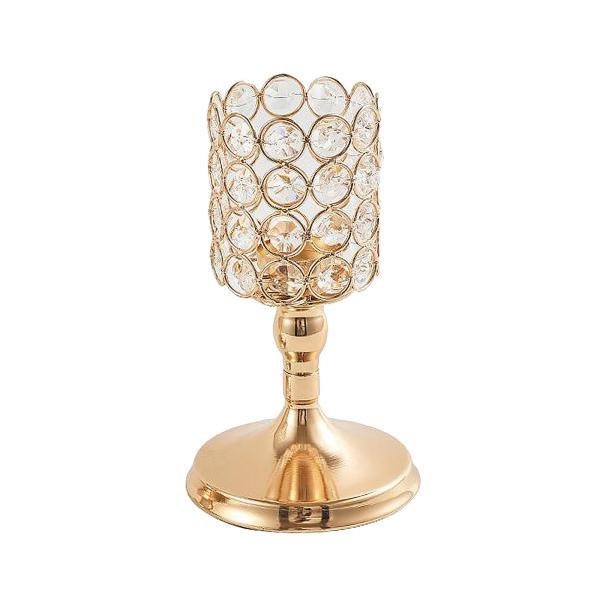 説明:耐久性のあるクリスタルと鉄板で手作り中空のきらびやかなクリスタルシリンダーがロマンチックな雰囲気を作り出します長いロッドと大きな金属ベースにより.非常に安定しています無炎の電子キャンドルまたは奉納ティーライトキャンドルに最適です結婚式...