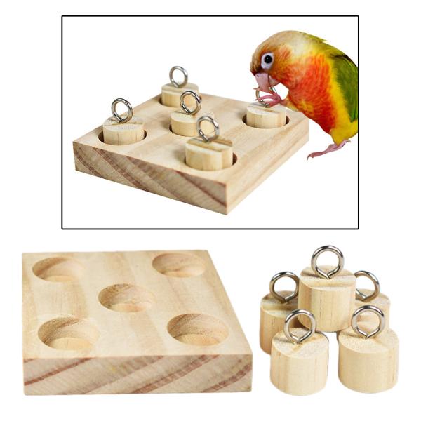鳥の木製ブロックパズルtraingingおもちゃオウム知育玩具ハムスターgerbilセキセイインコインコオカ恋人たち